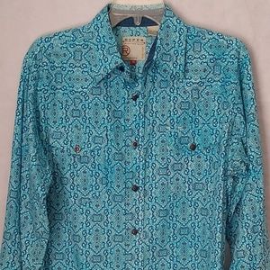 Roper Western Shirt Size M Pearl Snap Buttons
